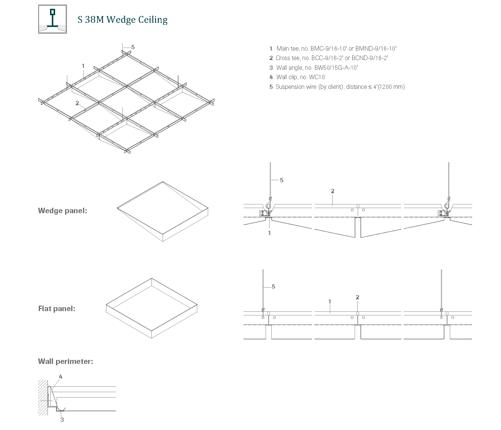 S 38M Wedge Ceiling