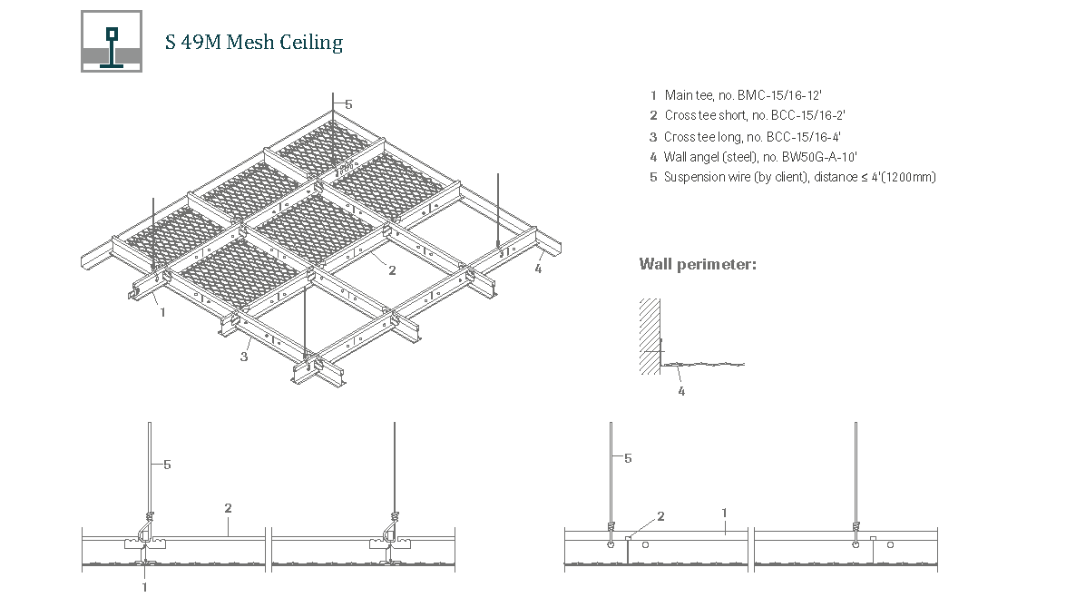 S 49M Mesh Ceiling S 49M Mesh Ceiling